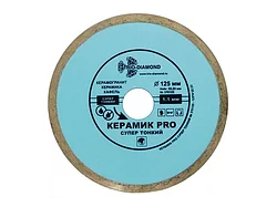 Алмазный круг 125х22 мм по керамике сплошн.ультратонкий PRO (1,1 мм) (Trio-Diamond)