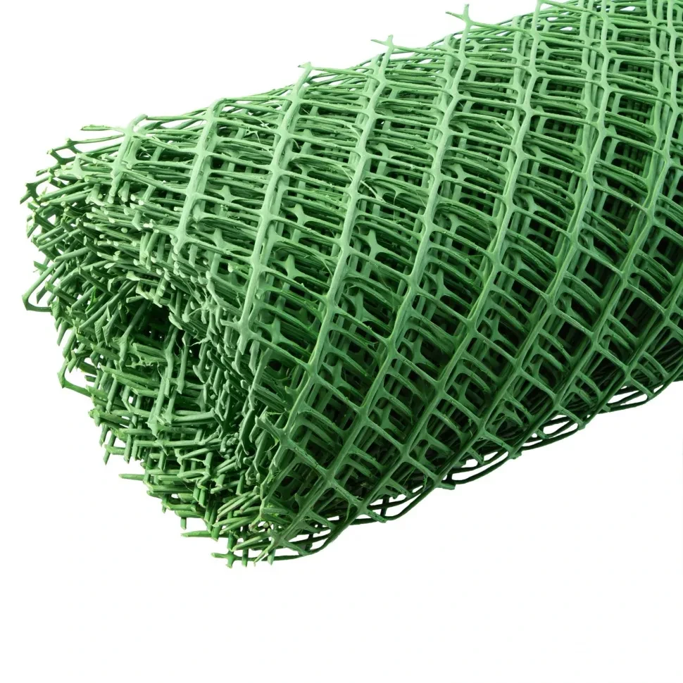 Решетка заборная в рулоне, 1.5 х 25 м, ячейка 75 х 75 мм, пластиковая, зеленая, Россия - фото 1 - id-p197469994