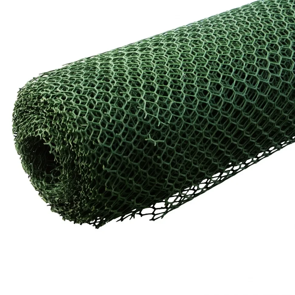 Решетка заборная в рулоне, 2 х 25 м, ячейка 25 х 30 мм, пластиковая, зеленая, Россия - фото 1 - id-p197469995