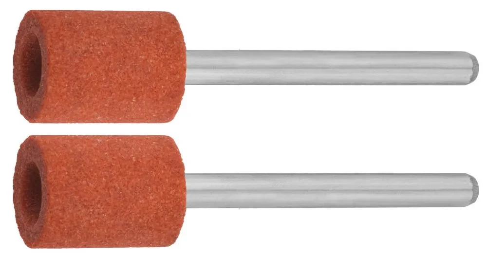 Цилиндр ЗУБР абразивный шлифовальный на шпильке, P 120, d 9,5x12,7х3,2 мм, L 45мм, 2шт - фото 1 - id-p205298285