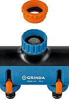 GRINDA PROLine TS-2, 3/4 -1 , распределитель двухканальный, поливочный, с внутренней резьбой