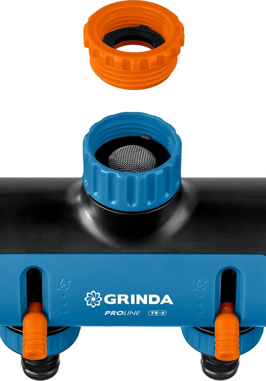 GRINDA PROLine TS-2, 3/4 -1 , распределитель двухканальный, поливочный, с внутренней резьбой - фото 1 - id-p205301307