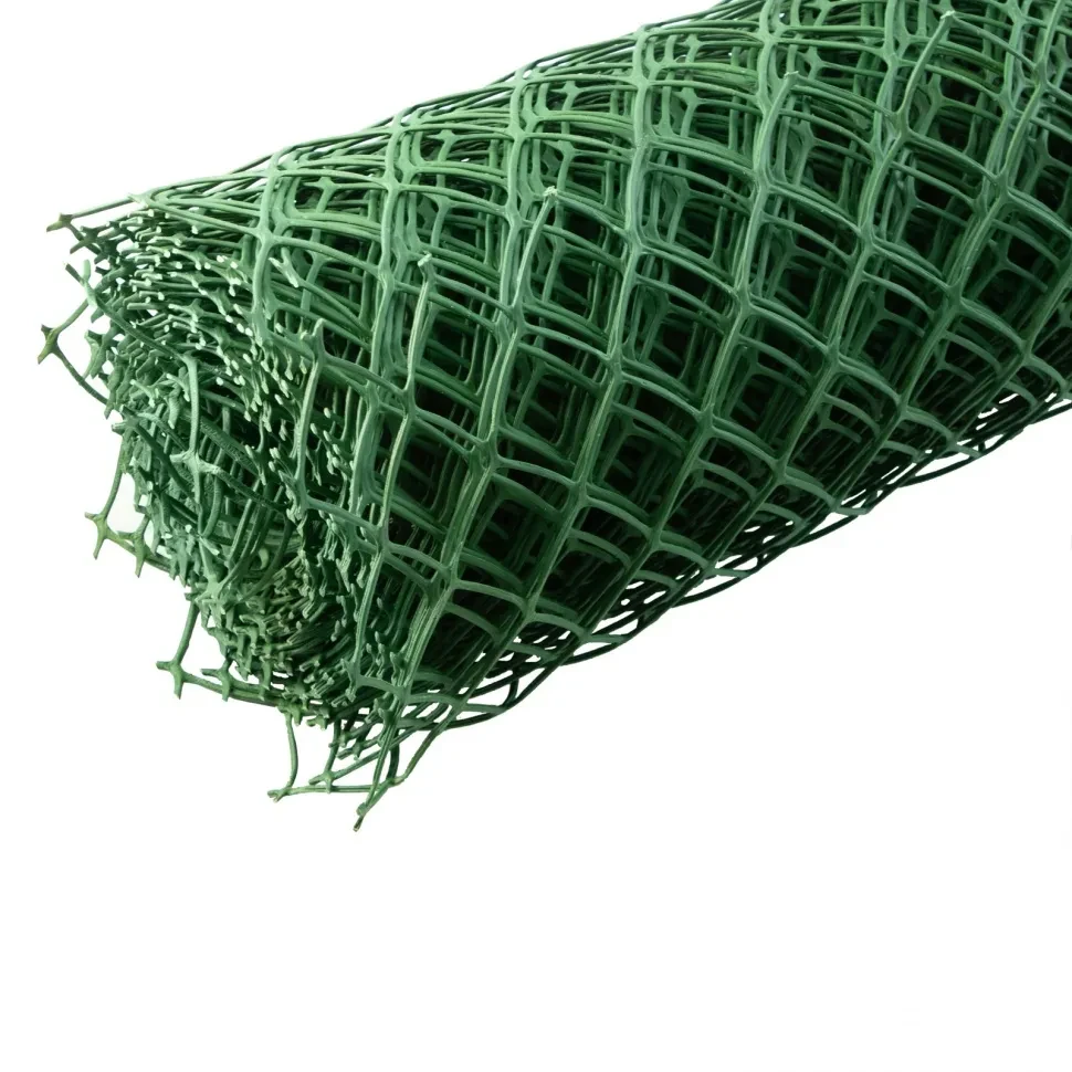 Решетка заборная в рулоне, 1.8 х 25 м, ячейка 90 х 100 мм, пластиковая, зеленая, Россия - фото 1 - id-p197470002