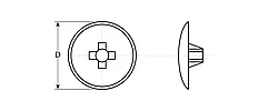 Заглушка декоративная под шуруп, цвет белый, шлиц №2, 40шт, ЗУБР