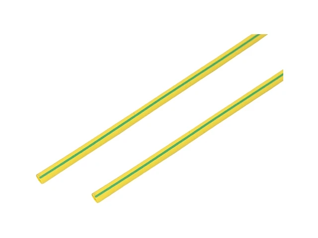 Термоусадочная трубка 4,0 / 2,0 мм, желто-зеленая (упак. 50 шт. по 1 м) REXANT - фото 1 - id-p197479781