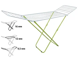 Сушилка для белья напольная, 18м, серия Bona, бело-зеленая, PERFECTO LINEA (Сушильное полотно - 18 метров,