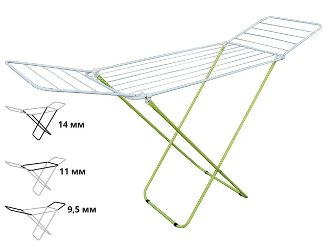 Сушилка для белья напольная, 16м, серия Maria, бело-зеленая, PERFECTO LINEA (Сушильное полотно - 16 метров, - фото 1 - id-p197477417