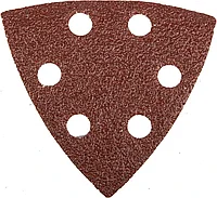 Треугольник шлифовальный универсальный STAYER MASTER на велкро основе, 6 отверстий, Р40, 93х93х93мм, 5шт