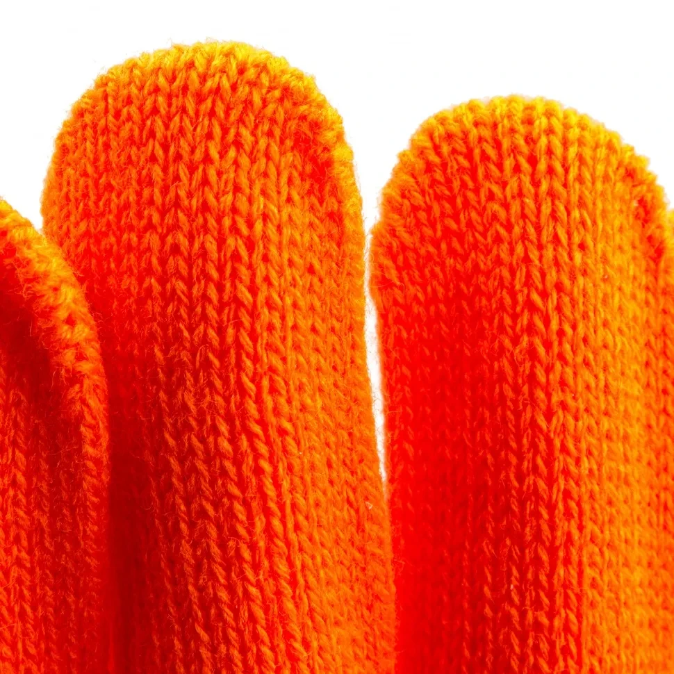 Перчатки трикотажные, акрил, ПВХ гель, "Протектор", оранжевый, оверлок Россия Сибртех - фото 1 - id-p197463226