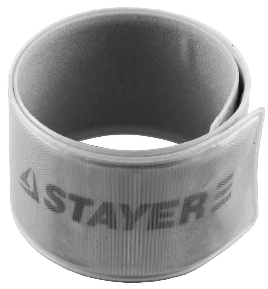 Браслет STAYER MASTER светоотражающий, самофиксирующийся, серый - фото 1 - id-p205307035