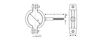 Хомут трубный оцинкованный, 3 , 1шт, оцинкованный, ЗУБР