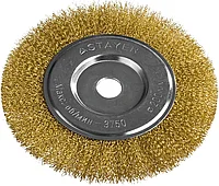 STAYER PROFESSIONAL . Щетка дисковая для УШМ, витая стальная латунированная проволока 0,3мм, 200ммх22мм