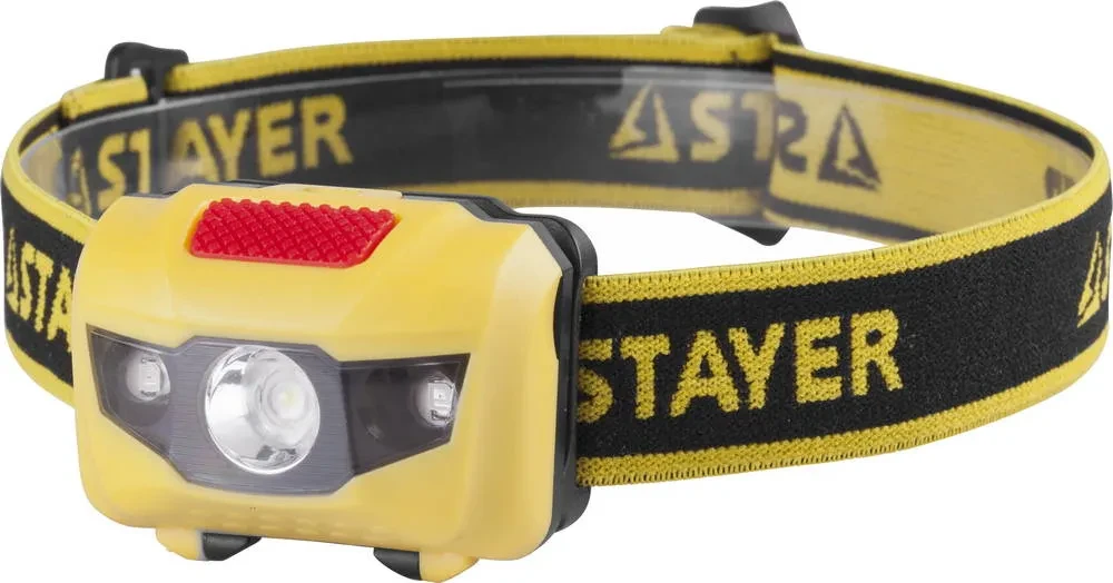 Фонарь STAYER MASTER MAXLight налобный светодиодный, 1Вт(80Лм)+2LED, 4 режима, 3ААА - фото 1 - id-p205310413