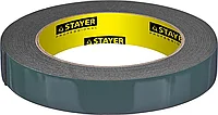 Двухсторонняя клейкая лента на вспененной основе, STAYER Professional 12233-19-05, черная, 19мм х 5м