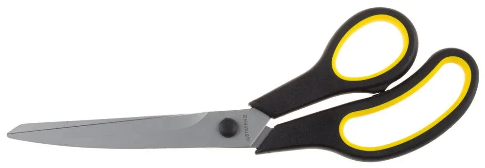 Ножницы STAYER MASTER хозяйственные, изогнутые, двухкомпонентные ручки, 245мм - фото 1 - id-p205297670