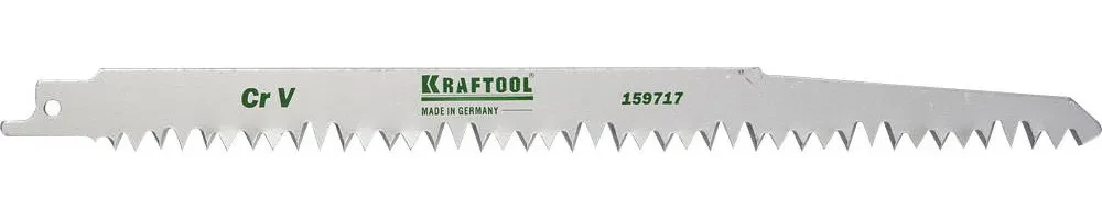 Полотно KRAFTOOL INDUSTRIE QUALITAT , S1531L, для эл/ножовки, Cr-V, по дереву, шаг 5-6,5мм, 240мм - фото 1 - id-p205298375