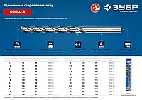 ЗУБР ПРОФ-А 11,0х195мм, Удлиненное сверло по металлу, сталь Р6М5, класс А