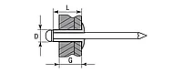 Заклепки алюминиевые, 4,8х16 мм, 20 шт, ЗУБР Профессионал