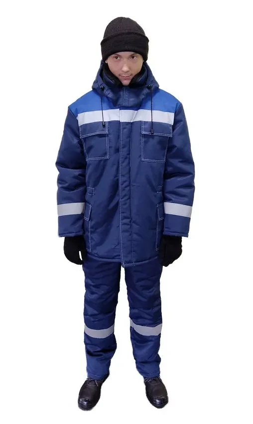 Куртка утеплённая "Легион" (т.синий/василек, т.синий/оранжевый) - фото 1 - id-p205293747
