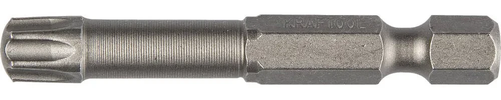 Биты ″X-DRIVE″ торсионные кованые, обточенные, KRAFTOOL 26125-40-50-2, Cr-Mo сталь, тип хвостовика E 1/4″,