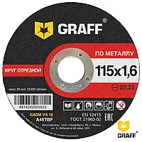 Круг отрезной по металлу 115x1,6x22,23 мм GRAFF