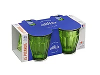 Набор стаканов, 4 шт., 250 мл, серия Picardie Green, DURALEX (Франция)
