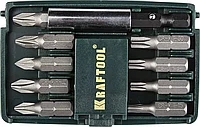 Набор бит COMPACT-10 с магнитным адаптером, KRAFTOOL 26130-H10, в мини бит-боксе, 10 предметов
