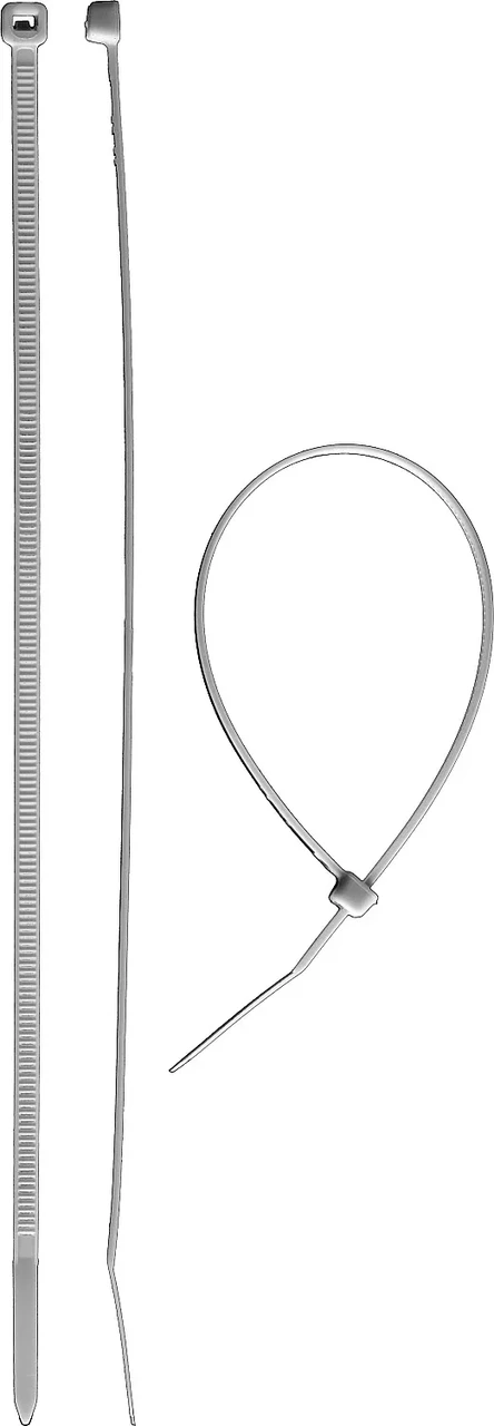 Кабельные стяжки белые КС-Б1, 3.6 x 200 мм, 100 шт, нейлоновые, ЗУБР Профессионал - фото 1 - id-p205293303