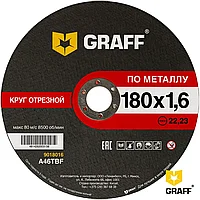 Круг отрезной по металлу 180x1,6x22,23 мм GRAFF