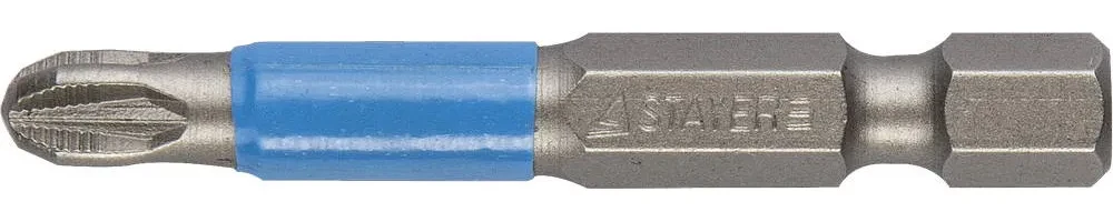 Биты STAYER ″PROFI″, хвостовик E 1/4″, PZ №3, 50мм, 2шт