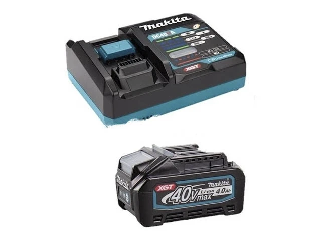 Комплект аккумулятор 40.0В BL4040 XGT + зарядное устройство DC40RA XGT в кор. (MAKITA) - фото 1 - id-p197437506