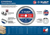 ЗУБР Стройрез 165х20мм 18Т, диск пильный по строительной древесине