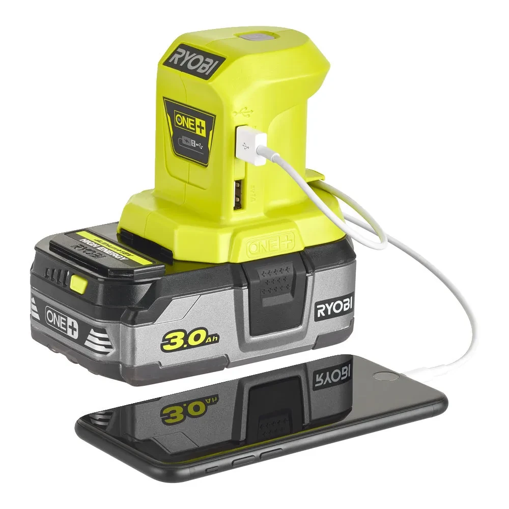 ONE + / Адаптер с аккумулятора 18В на USB RYOBI R18USB-0 (без батареи) - фото 1 - id-p205285164