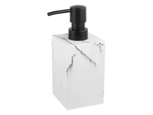 Диспенсер (дозатор) для мыла MARBLE, белый, PERFECTO LINEA (Композитный материал: полирезин под натуральный - фото 1 - id-p199810154