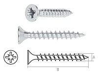 Шуруп универсальный 2.5х20 мм белый цинк (2000 шт в карт. уп.) STARFIX