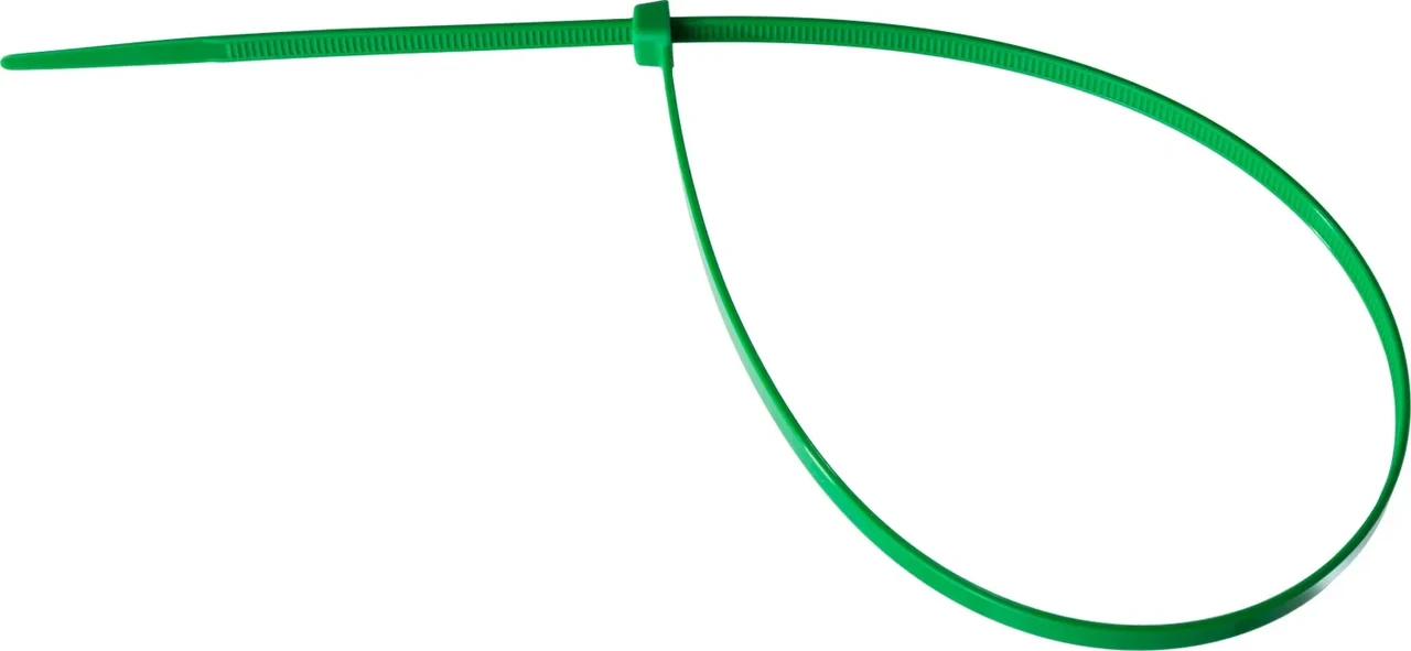 Кабельные стяжки зеленые КС-З1, 3.6 x 300 мм, 100 шт, нейлоновые, ЗУБР Профессионал - фото 1 - id-p205293364