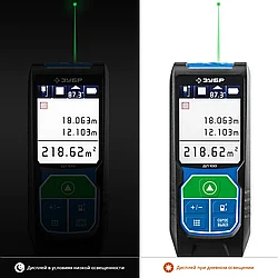 Дальномер лазерный ″ДЛ-100″, точность 2 мм, дальность 100м, класс защиты IP54, ЗУБР Профессионал 34923
