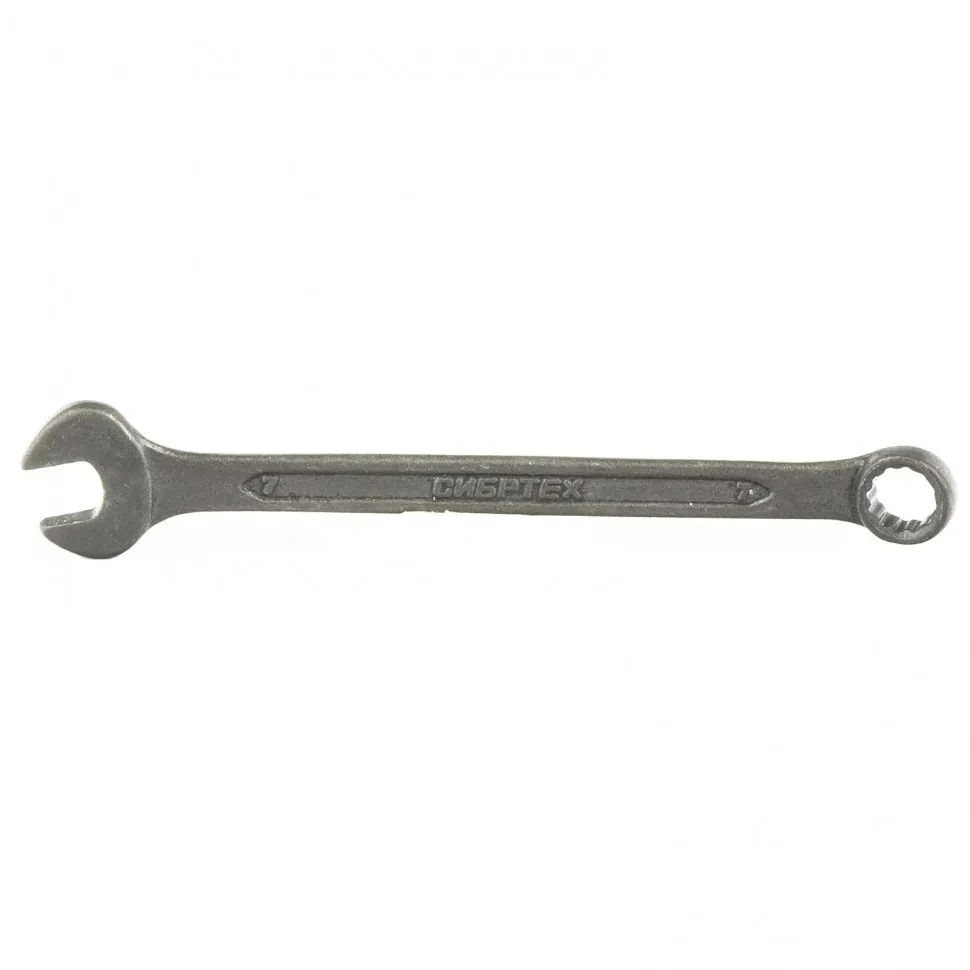 Ключ комбинированный, 7 мм, CrV, фосфатированный, ГОСТ 16983 Сибртех - фото 1 - id-p197451643