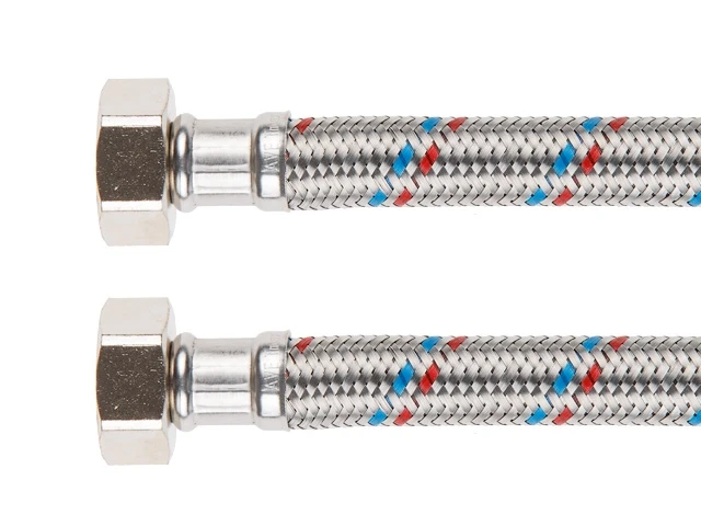 Подводка гибкая, SUS, гайка 3/4" - гайка 3/4" 100см AV Engineering - фото 1 - id-p197465274