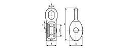 Блок одинарный, 8x30мм, 6 шт, нейлоновый шкив, ЗУБР