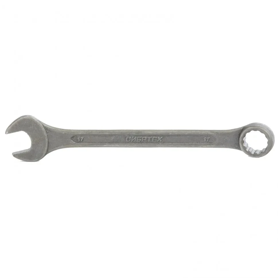 Ключ комбинированный, 17 мм, CrV, фосфатированный, ГОСТ 16983 Сибртех - фото 1 - id-p197451652