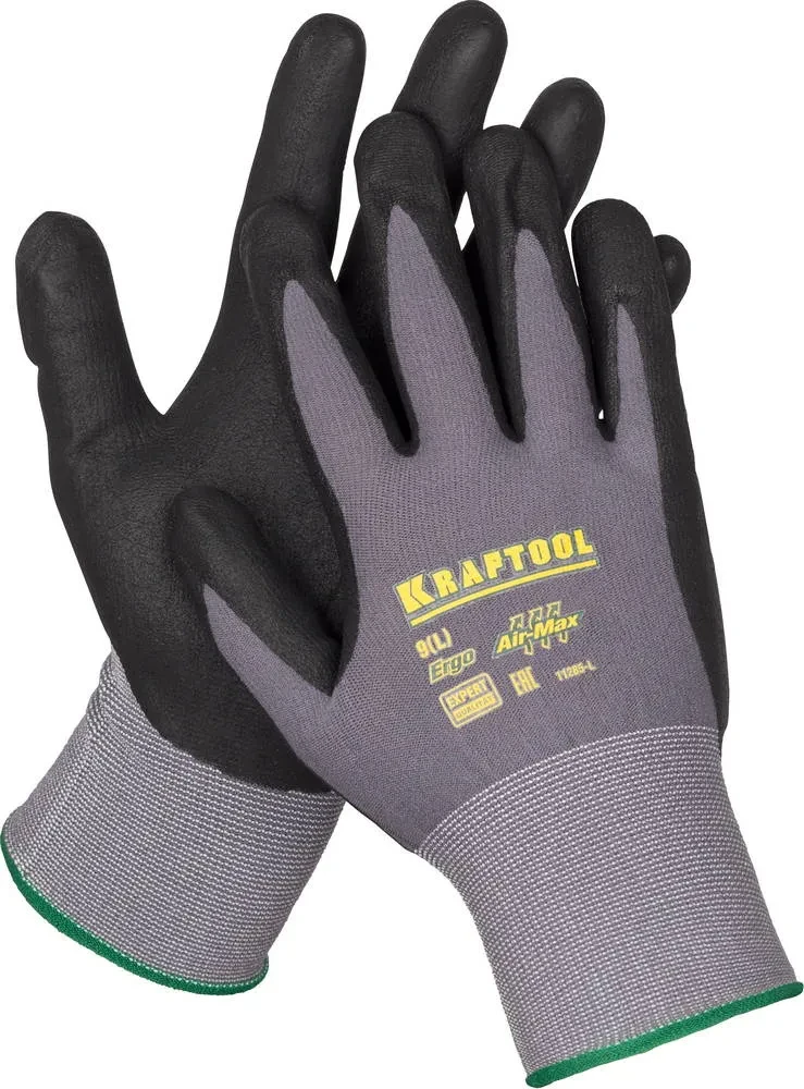 Перчатки с покрытием из вспененного нитрила KRAFTOOL эластичные, для точных работ, размер M - фото 1 - id-p205299862