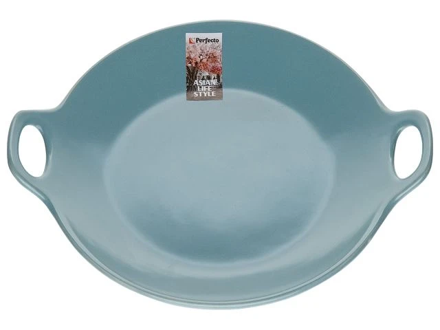 Тарелка-блюдо керамическая, 24х20.3х4.5 см, серия ASIAN, голубая, PERFECTO LINEA - фото 1 - id-p197439535