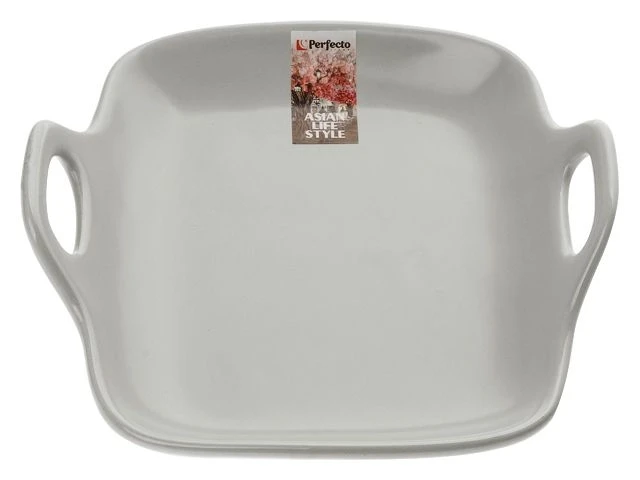 Тарелка-блюдо керамическая, 19х18.5х4.7 см, серия ASIAN, серая, PERFECTO LINEA - фото 1 - id-p197439542