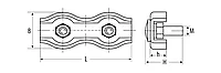 Зажим троса двойной, 3мм, 75 шт, оцинкованный, ЗУБР