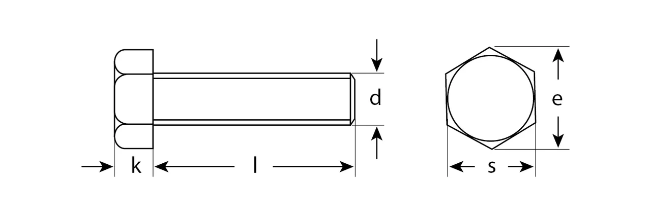Болт с шестигранной головкой, DIN 933, M6x10 мм, 12 шт, кл. пр. 5.8, оцинкованный, ЗУБР - фото 1 - id-p205294975