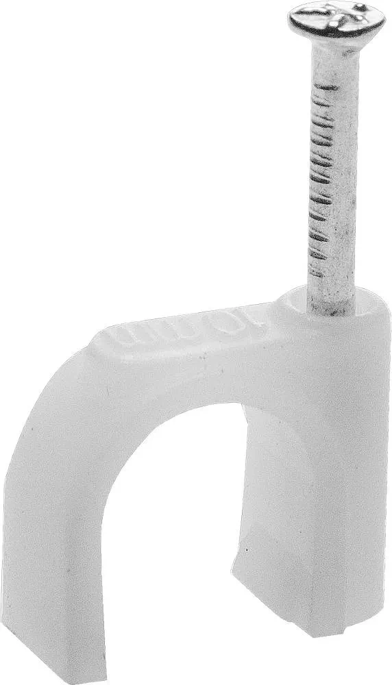Скоба-держатель для круглого кабеля, 14 мм, 50 шт, с оцинкованным гвоздем, STAYER - фото 1 - id-p205293448