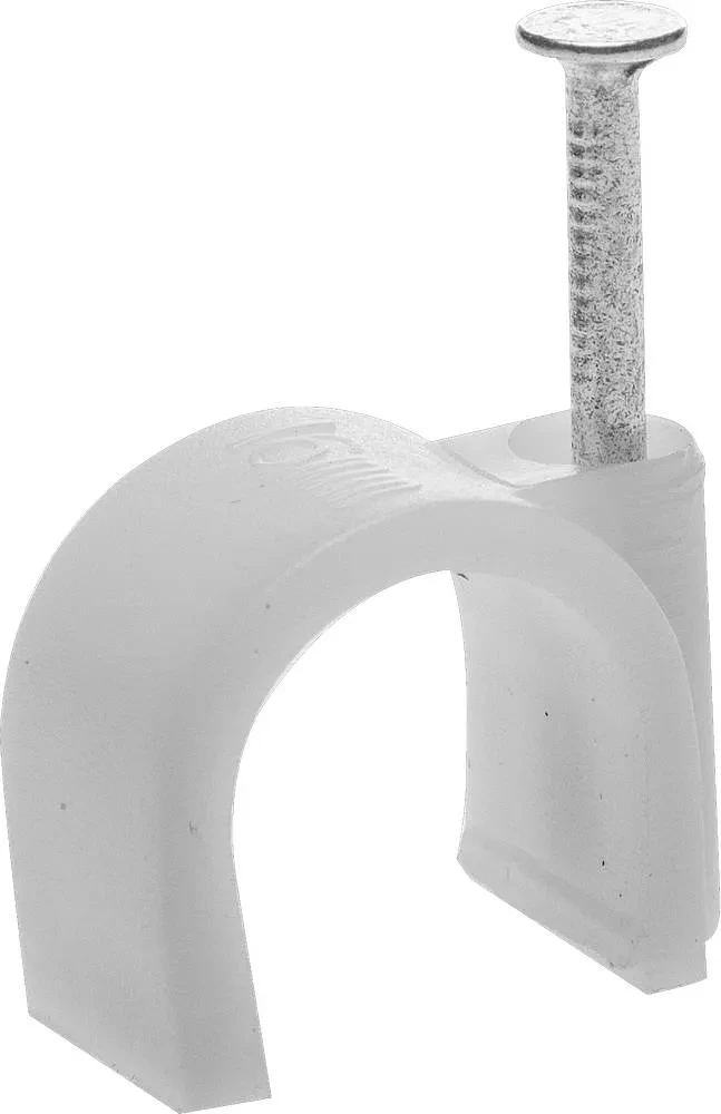 Скоба-держатель для круглого кабеля, 16 мм, 40 шт, с оцинкованным гвоздем, STAYER - фото 1 - id-p205293449