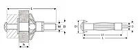 Анкер МОЛЛИ для пустотелых конструкций, М4х21х5мм, 4шт, с винтом PH2&SL, оцинкованный, ЗУБР