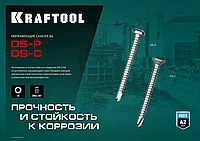 Нержавеющие саморезы DS-P с полукруглой головкой, 25 х 3.5 мм, 600 шт, KRAFTOOL